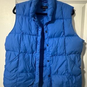 Lands' End Blue Quilted Puffer Vest